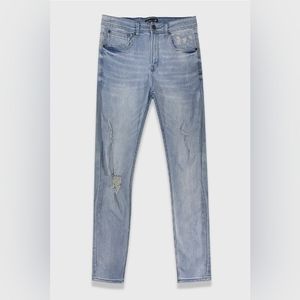 Xios premium denim  men's ripped tapered  jeans 34"×34" workpants